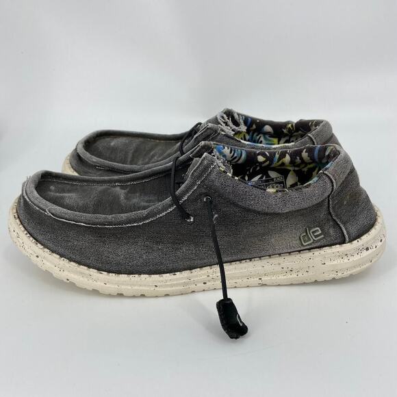 Hey Dude Wally Stretch Loafer Slip On Comfort Sneakers Gray Men's Size 11 - Picture 4 of 12